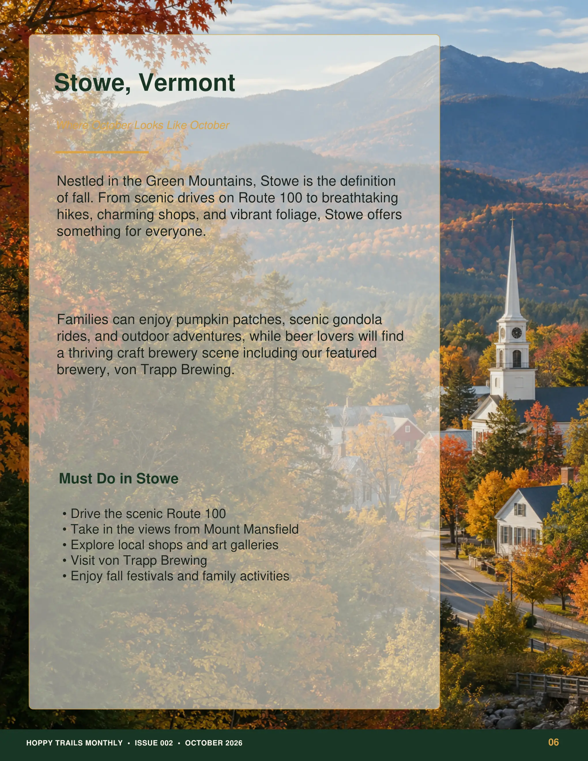 Page 6 · Stowe, Vermont